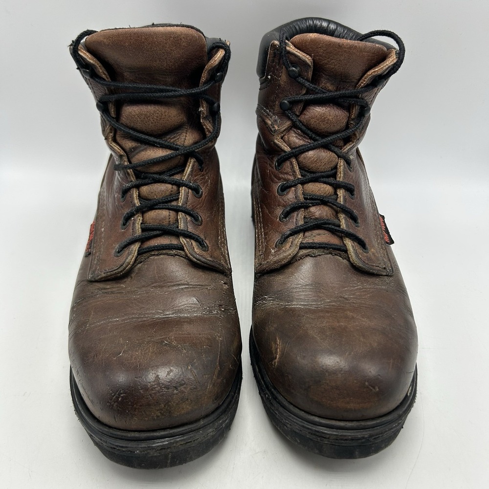 Red Wing Work Boots Mens 8 D Supersole 2.0 6" Soft Toe Brown Leather Vibram Sole